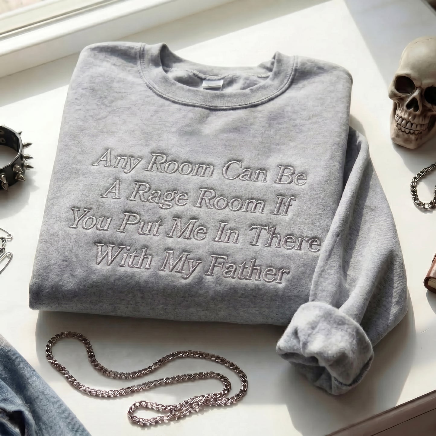 Any Room Can Be A Rage Room With My Father Embroidered Shirt