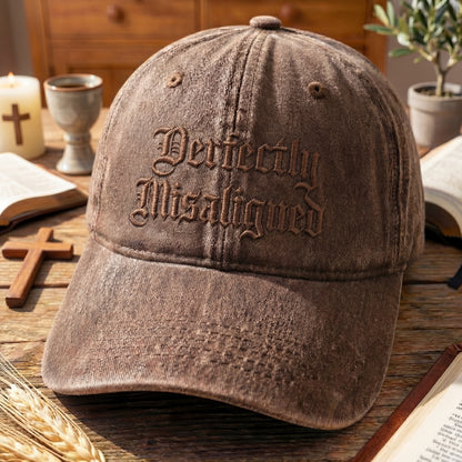 Perfectly Misaligned Gothic Washed Cap