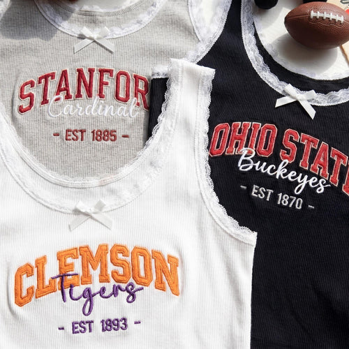 Custom University Lace Tank Top