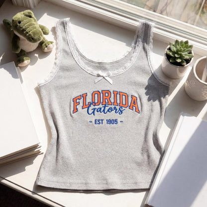 Custom University Lace Tank Top