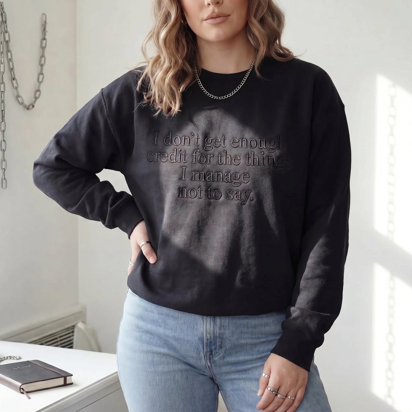I Don't Get Enough Credit Embroidered Shirt