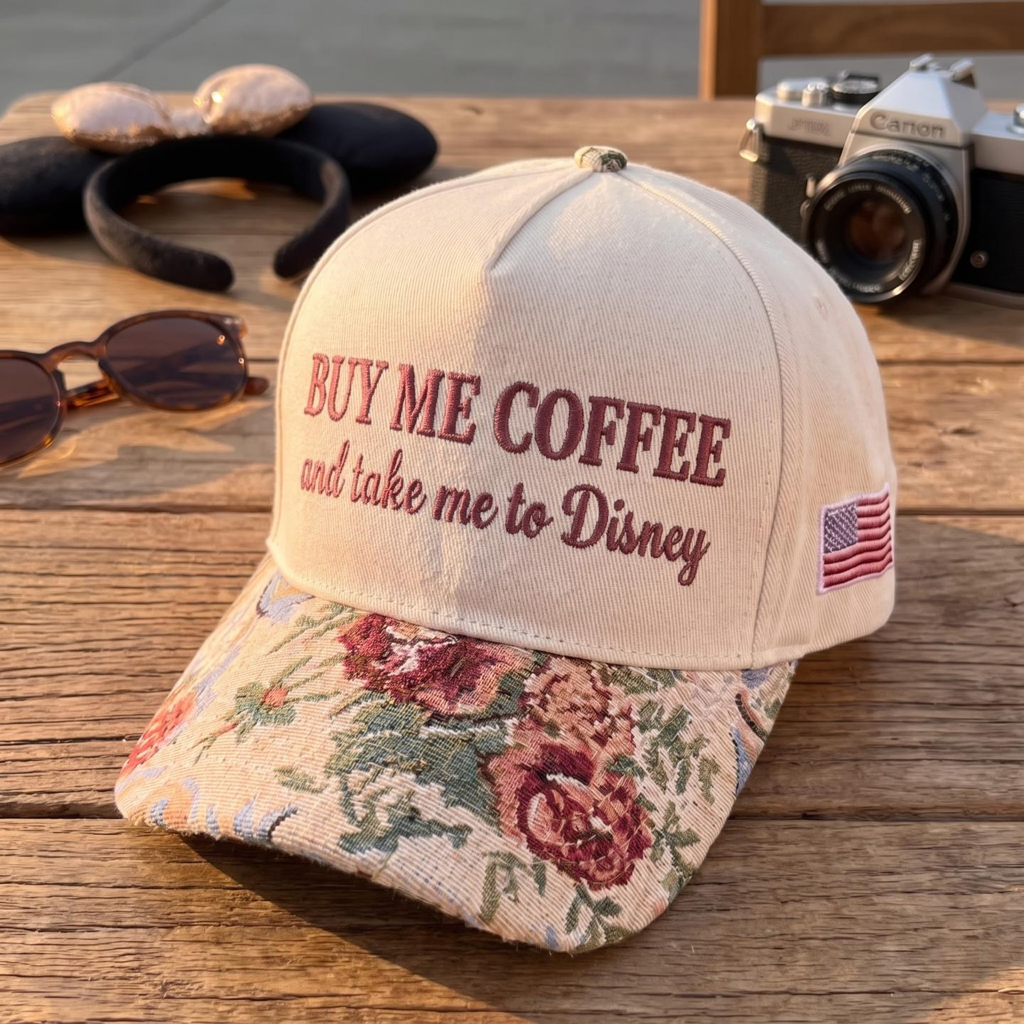 Buy Me Coffee Tapestry FLoral Hat