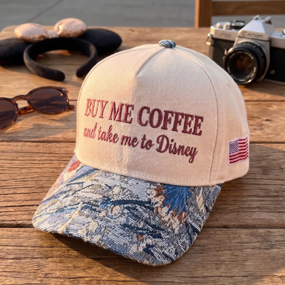 Buy Me Coffee Tapestry FLoral Hat