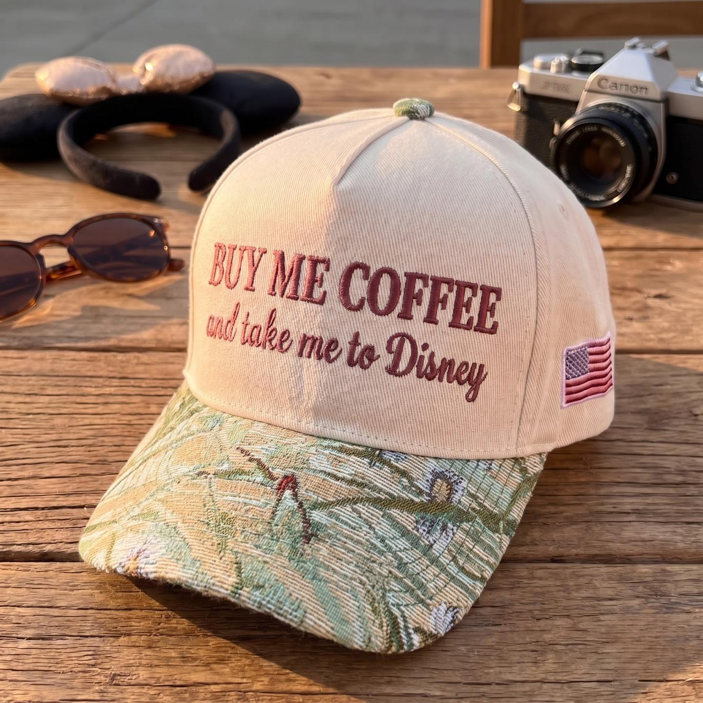 Buy Me Coffee Tapestry FLoral Hat