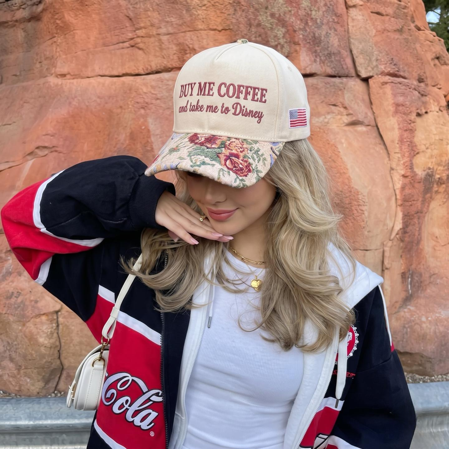 Buy Me Coffee Tapestry FLoral Hat