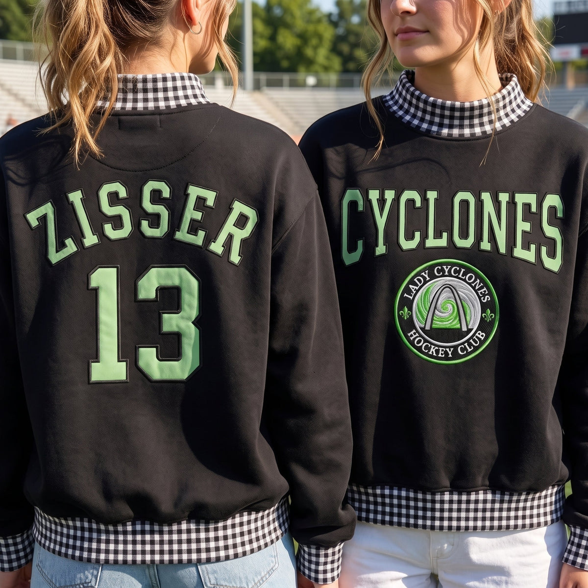 Build Your Own Team custom gingham mockneck