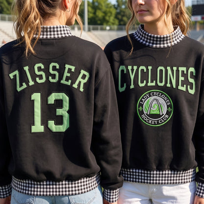 Build Your Own Team custom gingham mockneck