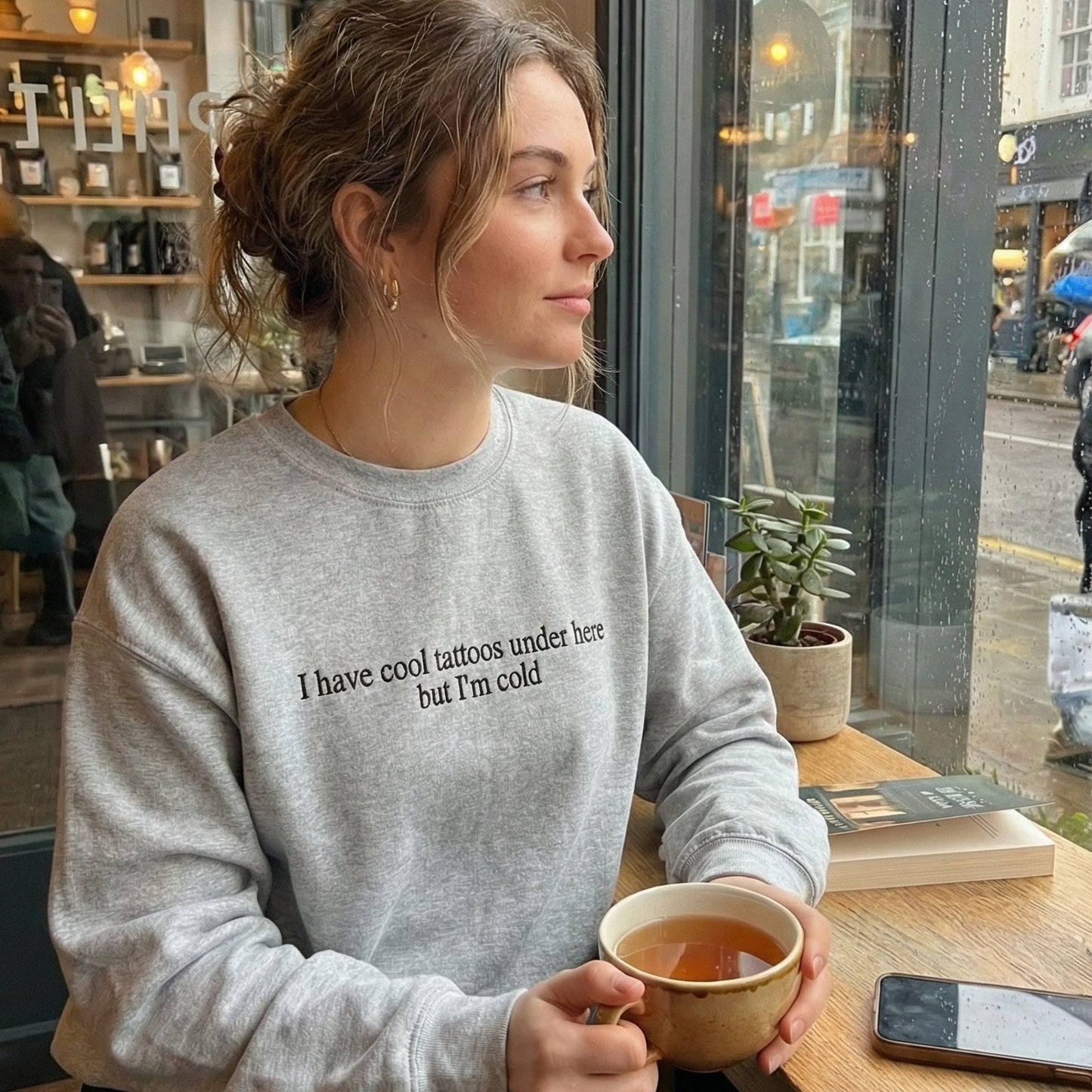 I Have Cool Tatoos Under Here But I'm Cold Embroidered Shirt