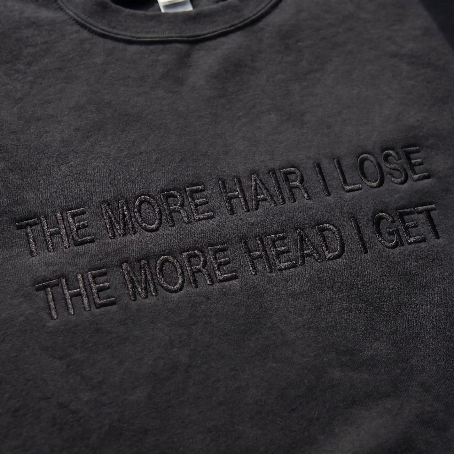 The More Hair I Lose The More Head I Get Embroidered Shirt